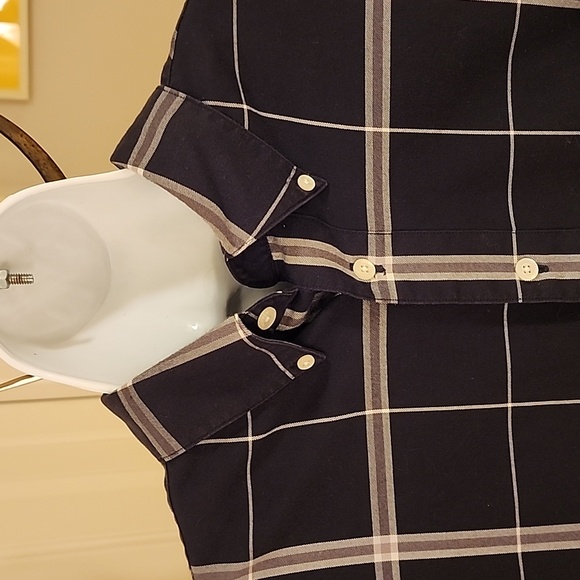 Turnbury Mens Window Pane Plaid Button Down Long Sleeved Shirt Large EUC - Picture 2 of 11